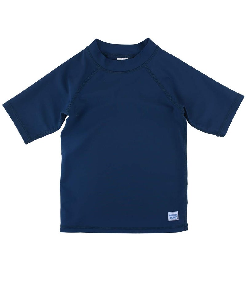 RUGGEDBUTTSÂ® Baby/Toddler Boys Navy Short Sleeve Rash Guard - 12-18m - Image 1